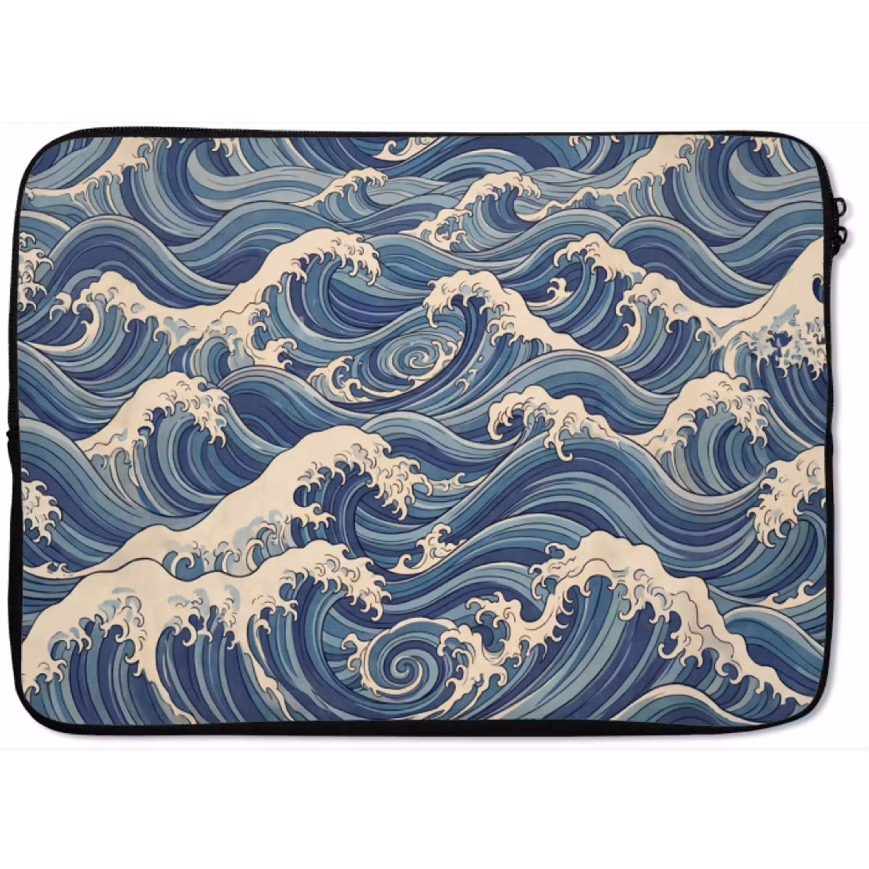 Golven - Zee - Natuur - Abstract - Blauw laptophoes neopreen klein -zkaufland3dotto