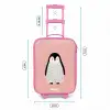 Pinguïn - Stippen - Roze - Minimalistisch Kinderkoffer - Roze klein -productfoto_formaten
