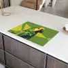 Papegaai - Groen - Snavel - Abstract Inductie beschermer vinyl 3mm klein -sfeer8