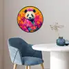 Kimono - Roze - Panda - Bloemenkroon Fotolijst rond zonder passe partout klein -sfeer2