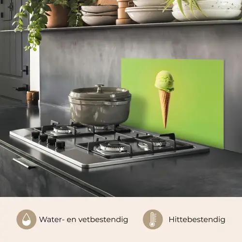 Hoorntje - Schepijs - Groen keuken achterwand spatscherm klein -usp_NL