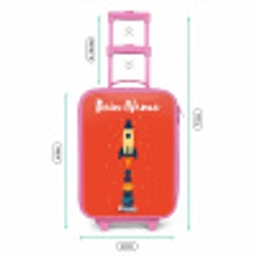 Raket - Sterren - Planeten Kinderkoffer - Roze klein -productfoto_formaten