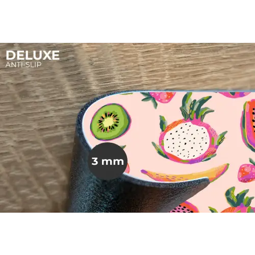 Roze - Kleuren - Fruit - Patroon Placemat vinyl groot 368 -closeup