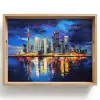 Skyline Toronto - Modern - Stadslicht - Blauw Dienblad Rechthoek middel -z3d_shopping