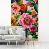 Bloemen - Kleurrijk - Roze fotobehang vinyl groot -woonkamer