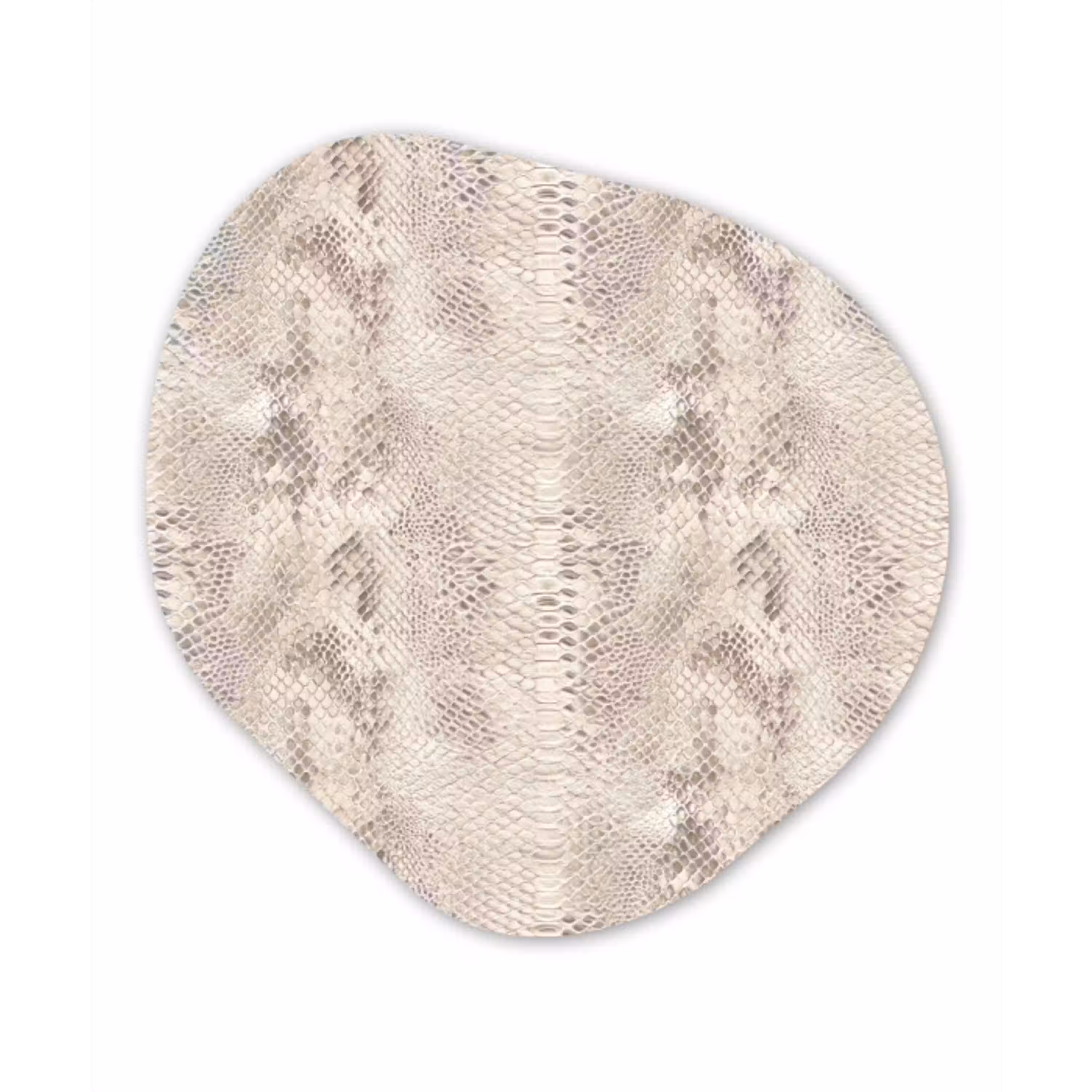 Slang - Patroon - Beige Wandcirkel Organisch Aluminium middel 851 -3d