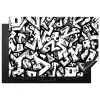 Vormen - Letters - Graffiti - Zwart Inductie beschermer vinyl 3mm klein -3d
