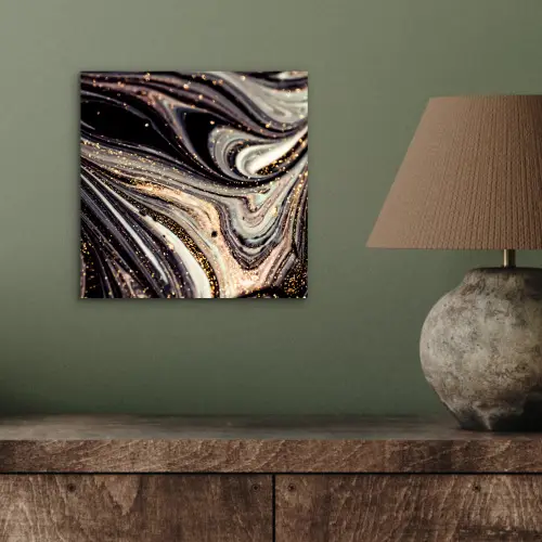 Marmerlook - Zwart - Goud - Wit - Glitter - Marmer aluminium wit klein -sfeer2