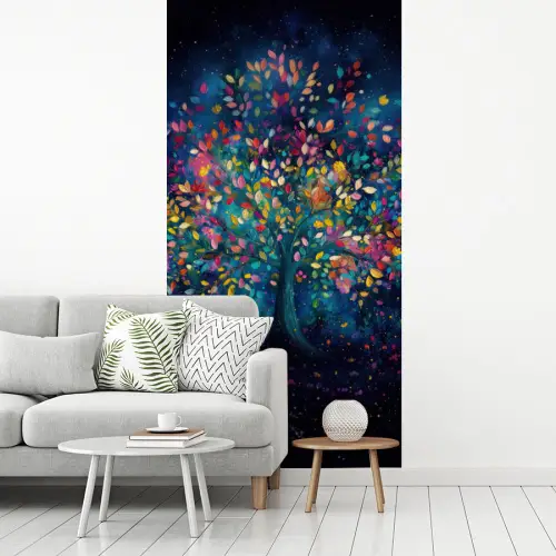 Kleurrijk - Boom - Magisch - Abstract fotobehang vinyl groot -woonkamer
