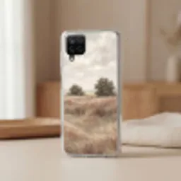 Landschap - Minimalistisch - Beige Telefoonhoesje Samsung Galaxy A12 klein -sfeer2
