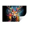 Hert - Graffiti - Dieren - Kleuren Muursticker klein -3d