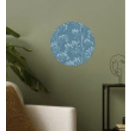 Takken - Bessen - Patroon - Lichtblauw Wandcirkel behangsticker klein 186 -sfeer2
