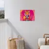 Tijger - Kimono - Planten - Roze tuinposter los doek klein -sfeer8