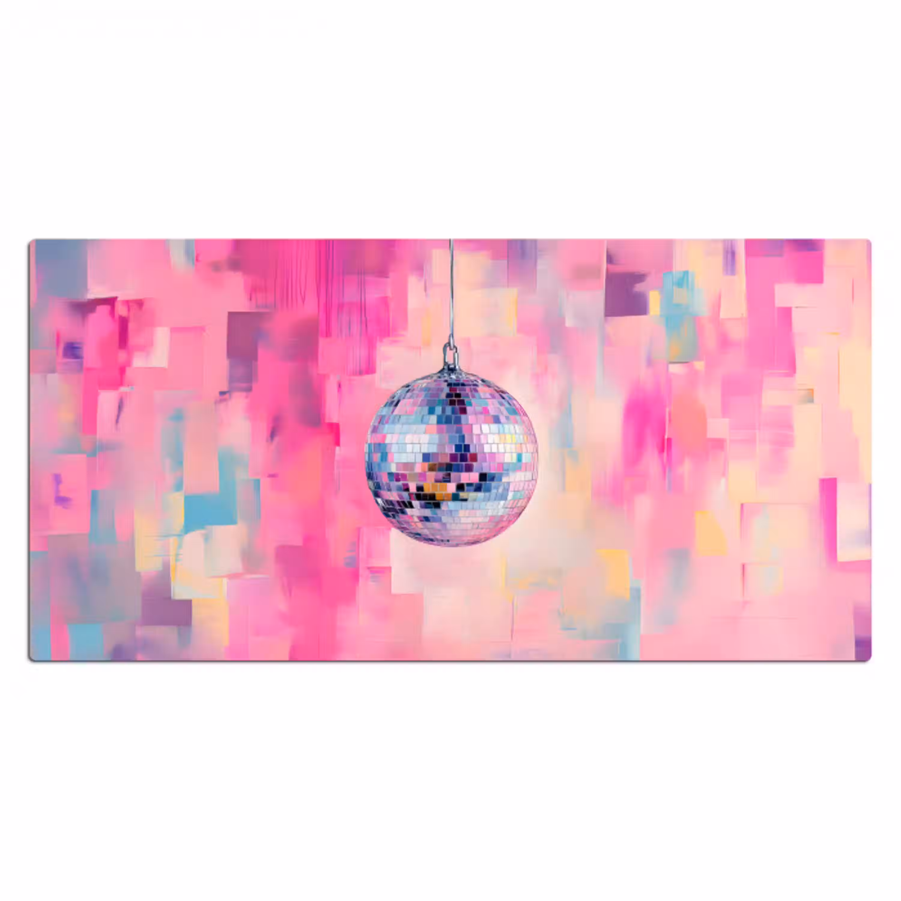 Discobal - Pink - Verf Muismat XXL klein -3d_leeg