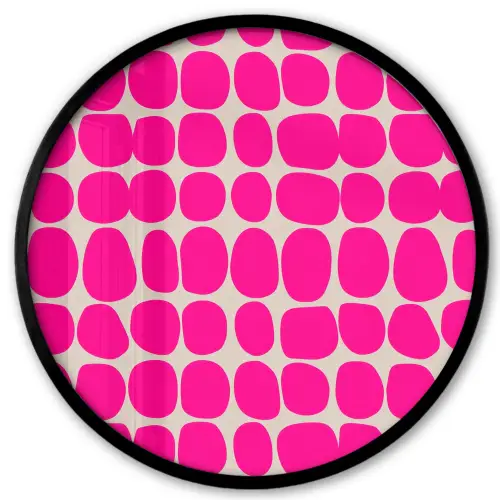 Stippen - Patroon - Roze Fotolijst rond zonder passe partout klein 856 -3d