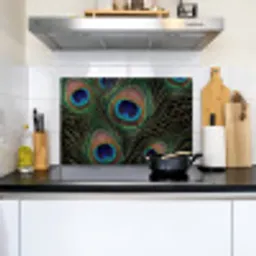 Pauwenveren - Klassiek - Groen Inductie beschemer met haakjes klein -sfeer2