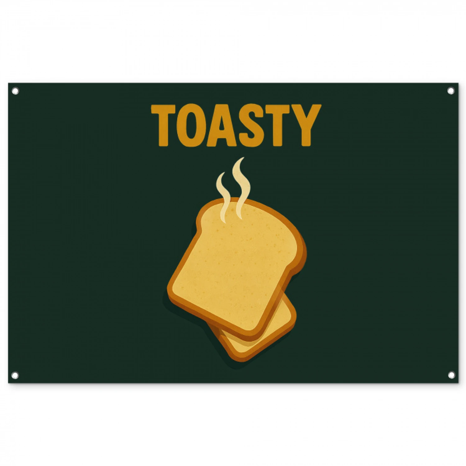 Brood - Tosti - Groen - Minimalistisch tuinposter los doek groot -3d
