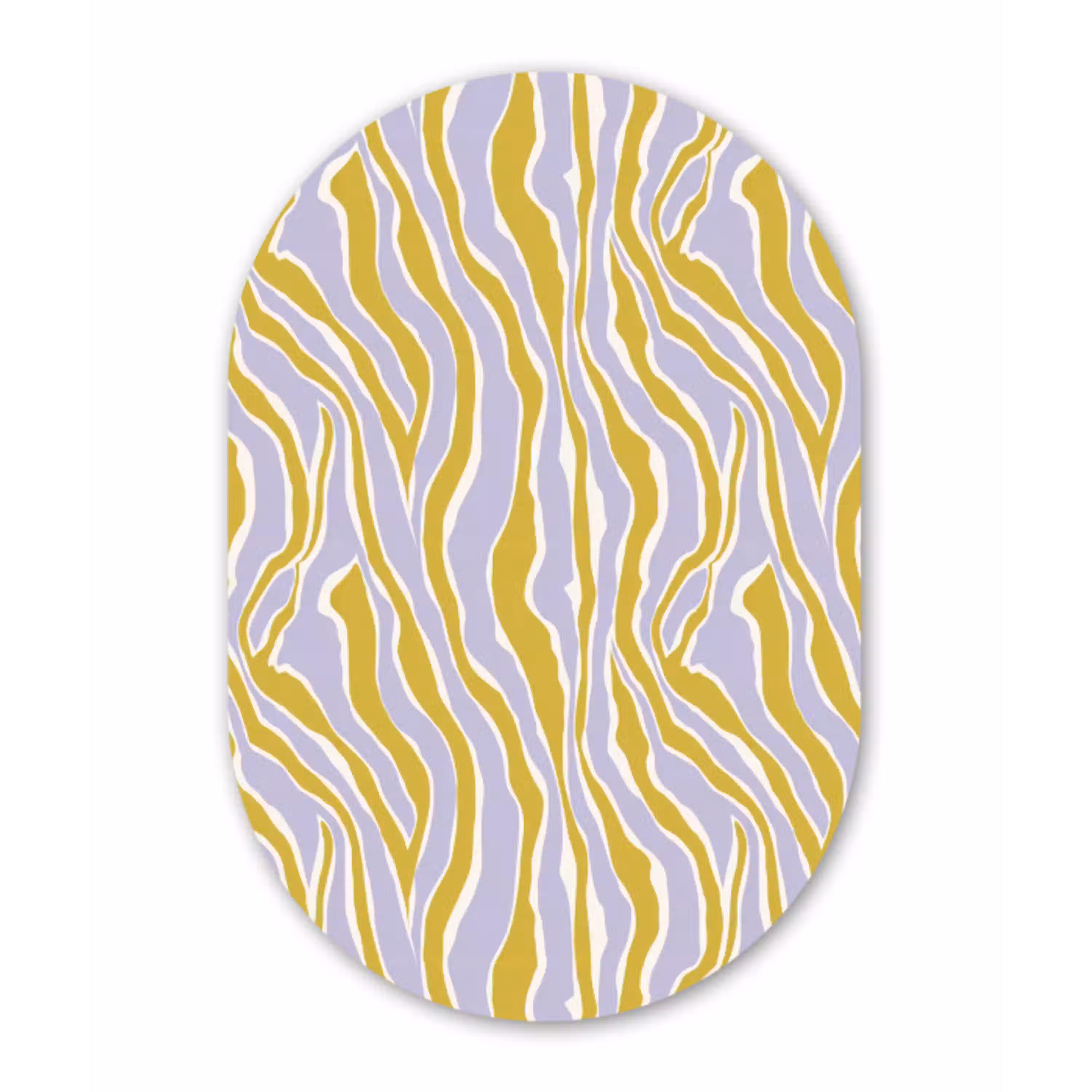 Zebra - Modern - Meerkleurig Wandcirkel Ovaal Aluminium middel 839 -3d