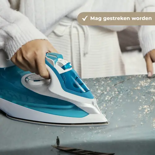 Bloesems - Minimalistisch - Wateroppervlak - Boot Wandkleed katoen klein -sfeer9