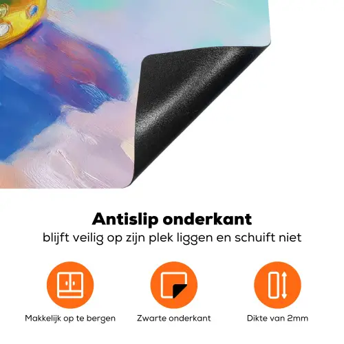 Dobbelstenen - Kleurrijk - Getallen - Stipjes Inductie beschermer vinyl 3mm klein -zzzzzzz-td-onderkant