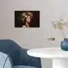 Portret - Vrouw - Bloemen poster papier klein -sfeer3