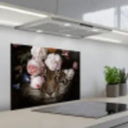 Bloemen - Jan Davidsz de Heem - Tijger - Schilderij - Stilleven - Oude meesters keuken achterwand spatscherm middel -3d_schuin