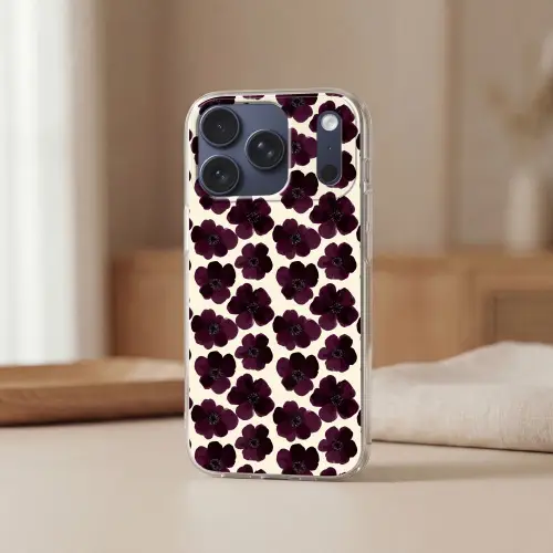Bloemen - Aquarel - Paars Telefoonhoesje iPhone 17 Pro klein 878 -sfeer2
