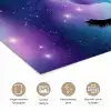 Eenhoorn - Sterren - Magisch - Blauw poster papier klein -closeup_NL