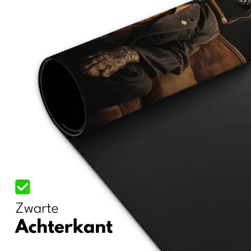 Hond - Sigaar - Hoed - Pak Muismat XXL klein -sfeer2