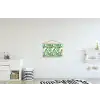 Bladeren - Monstera - Jungle - Tropical textielposter latten blank klein -kinderkamer