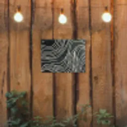 Lijnen - Patroon - Abstract - Wit tuinposter los doek klein -sfeer1