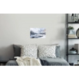 Sneeuwlandschap - Bergen - Rivier - Winter Muursticker klein -slaapkamer