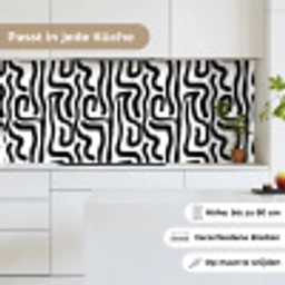 Modern - Lijnen - Zwart keuken achterwand 2 middel 871 -sfeer4_DE