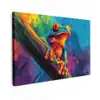 Kikker - Felgekleurd - Tak - Regenboog canvas 2cm klein -z3d
