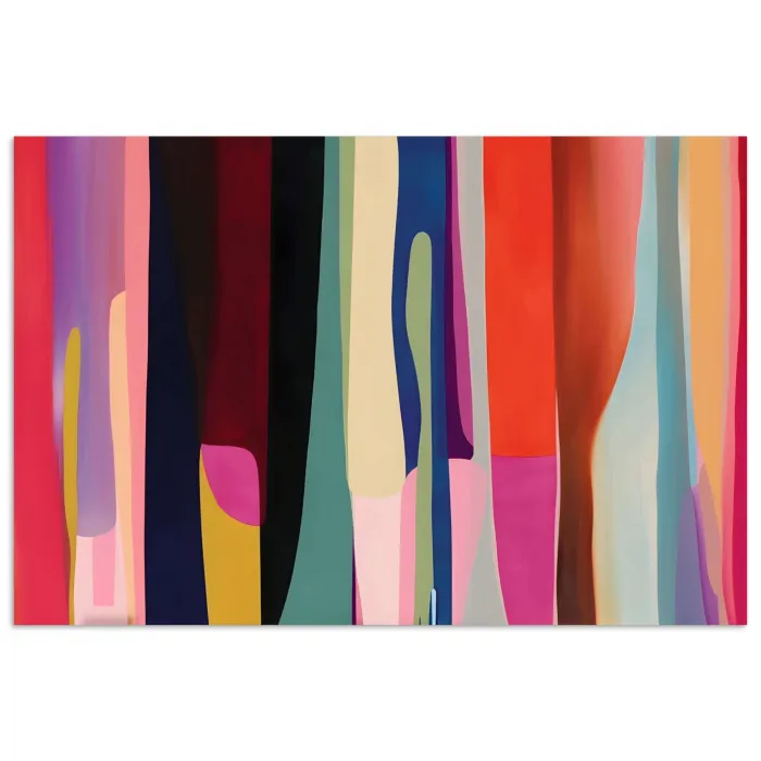 Kleurbanen - Verticaal - Kleurrijk poster papier klein -3d