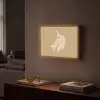 Bananen - Beige - Lijntekening - Minimalistisch Light Box met batterij (Wandlamp) middel -sfeer1