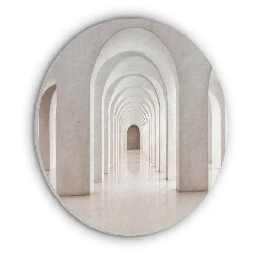 Hal - Bogen - Symmetrisch - Modern Akoestische PET Vilt - Rond klein -3d
