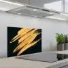 Goud - Verf - Strepen - Luxe - Abstract keuken achterwand spatscherm klein -3d_schuin