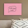 Tekstwolkje - BLAH BLAH BLAH - Roze canvas 2cm klein -sfeer3