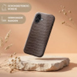 Leer - Krokodil - Mat Toughcase MagSafe Apple iPhone 17 klein -USP_RandenV_NL