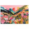 Rivier - Diepte - Bloemen poster papier klein -3d