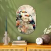Toekan - Vogels - Bloemen - Tak Wandcirkel Ovaal Forex klein -sfeer2