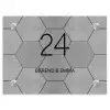 Grijze tegels - Klassiek Naambord Rechthoek middel -3d