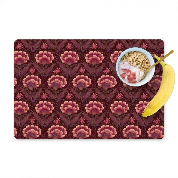 Bloemen - Waaier - Paars Placemat vinyl groot 368 -zzzproduct_Kitchenyeah-website