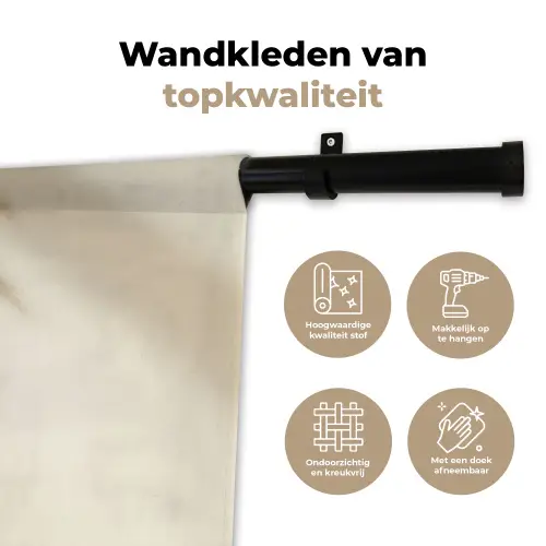 Granen - Hout - Kom - Beige Wandkleed katoen klein -sfeer2