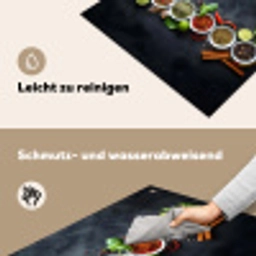 Kruiden - Specerijen - Betonlook - Stilleven Inductie beschemer met haakjes middel -ky-schoon-de