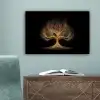 Lichtjes - Boom - Abstract - Zwart canvas 2cm klein -sfeer4