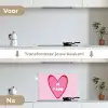 Hart - Frans - Valentijn - Roze keuken achterwand spatscherm klein -voor_na_NL