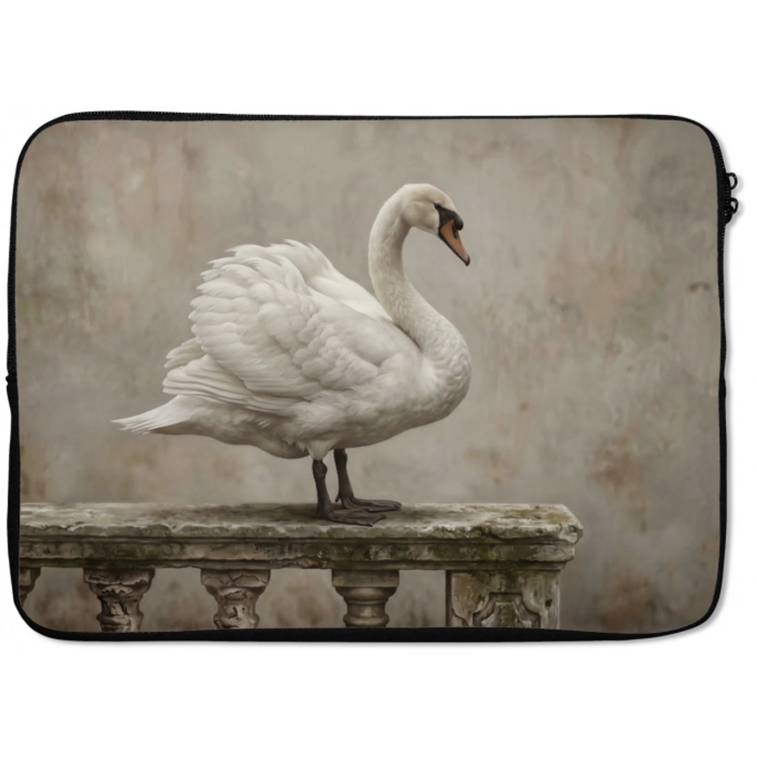 Zwaan - Elegant - Dieren - Wit laptophoes neopreen klein -zkaufland3dotto