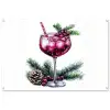 Winter - Cocktail - Decoratie - Drank - Kerst tuinposter los doek groot -3d